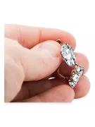 Earrings Vintage craft Zircon Original Vintage 14K Rose Gold vec021r